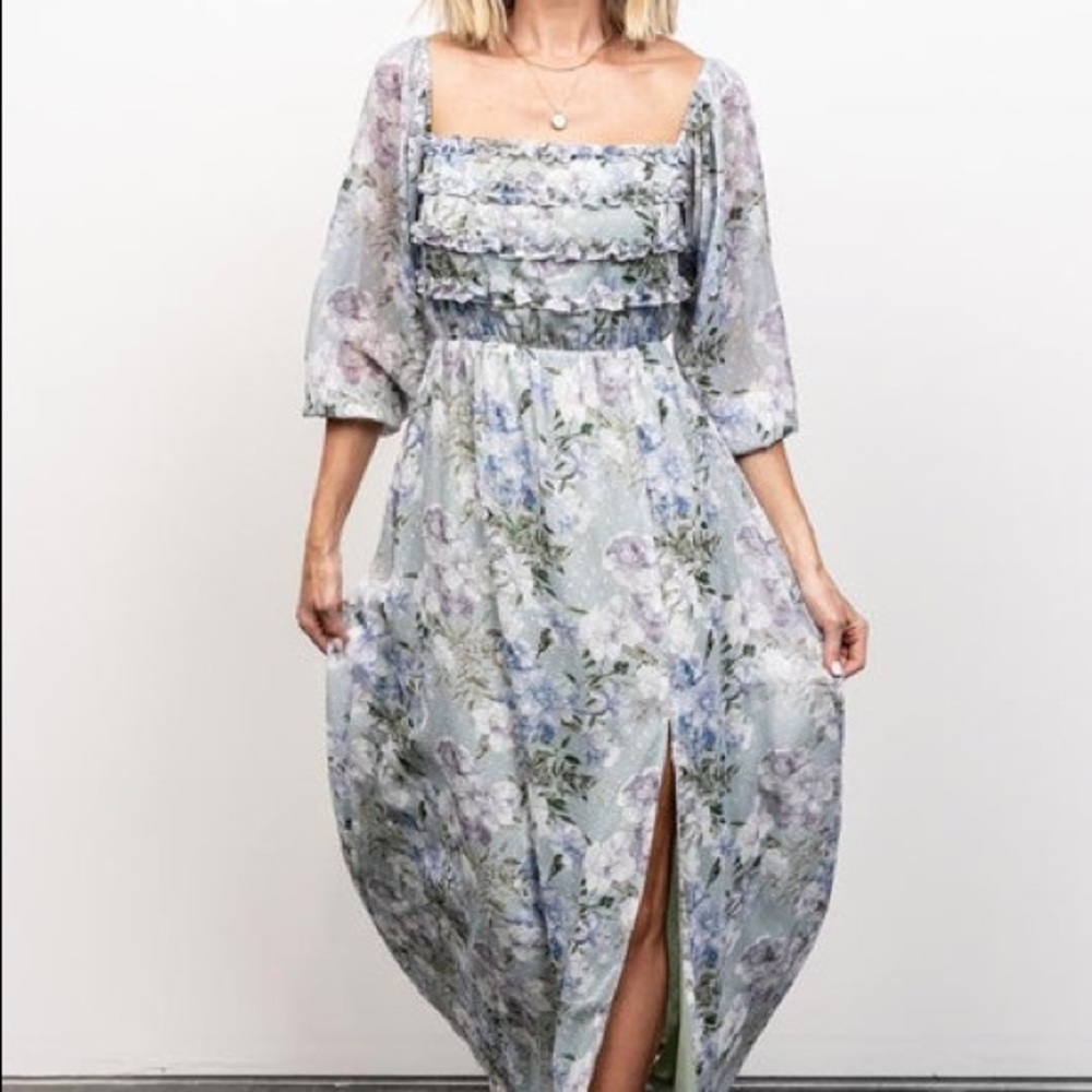 Baltic Born Florence Maxi Dress - Sage Floral